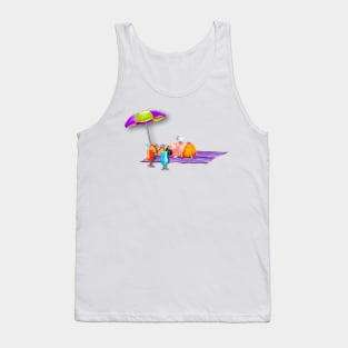 Pig on a Beach Blanket Tank Top